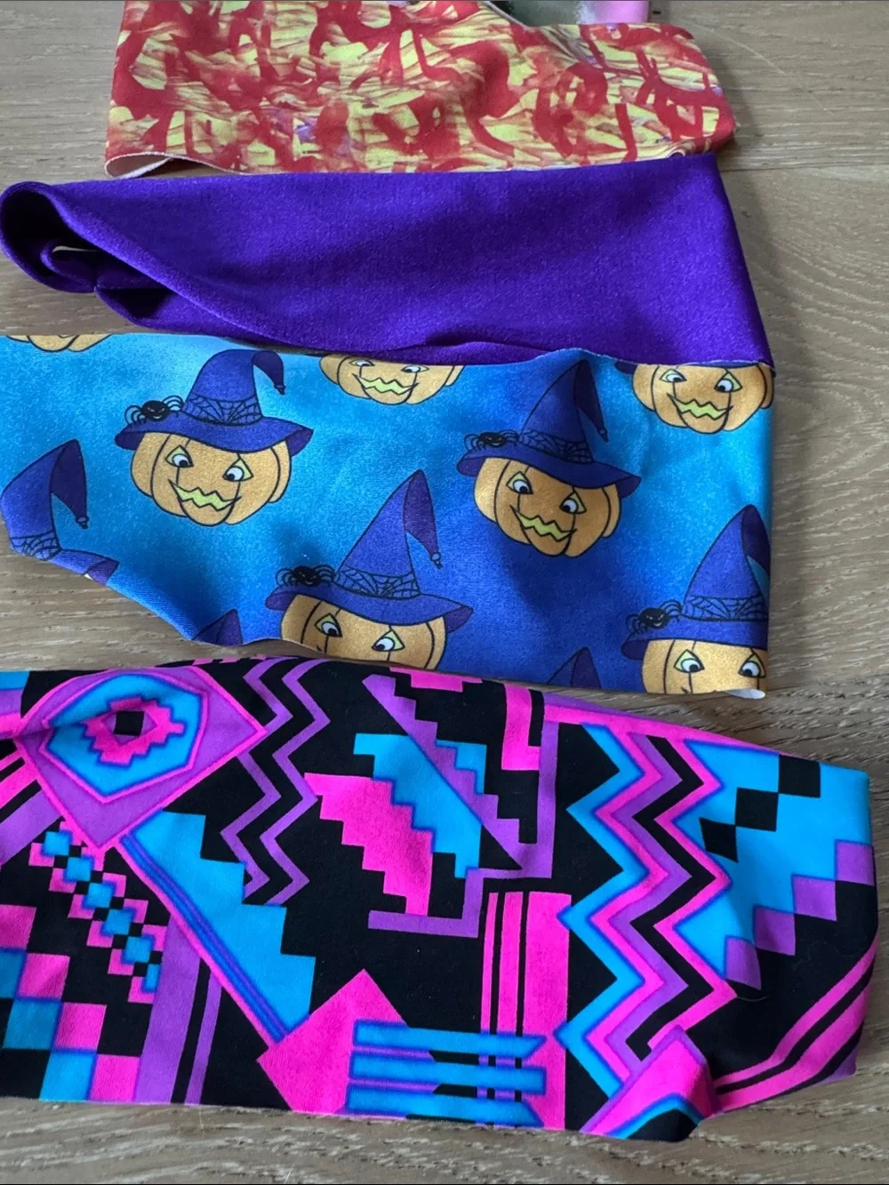 Lot of 5 Colorful Hippie Runner headbands